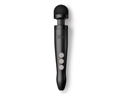 Вібромасажер DOXY Die Cast 3R Matte Black, потужний, живлення 220В, металевий корпус