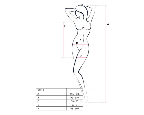 Бодістокінг Passion BS026 white, сукня-сітка на бретелях