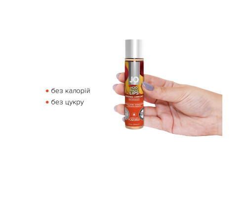 Змазка на водній основі System JO H2O — Peachy Lips (30 мл) без цукру, рослинний гліцерин