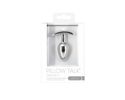 Анальна пробка Pillow Talk Sneaky Luxurious Stainless Steel Anal Plug