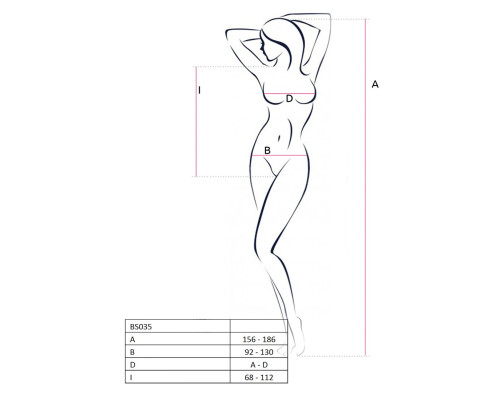 Бодістокінг Passion BS035 white, боді, імітація топа і трусиків
