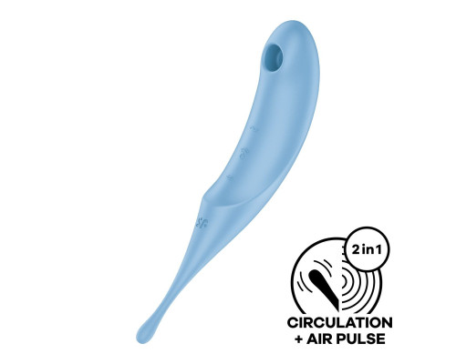 Вакуумний стимулятор Satisfyer Twirling Pro Blue