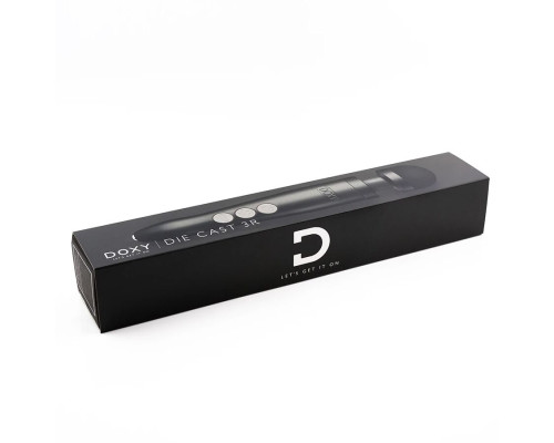 Вібромасажер DOXY Die Cast 3R Matte Black, потужний, живлення 220В, металевий корпус