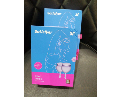 Набір менструальних чаш Satisfyer Feel Good (lila), 15мл та 20мл (м'ята упаковка)