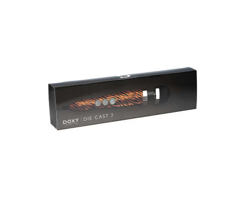Вібромасажер DOXY Die Cast 3 TIGER, потужний, живлення 220В, металевий корпус