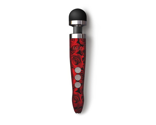 Вібромасажер DOXY Die Cast 3R ROSE PATTERN, дуже потужний, живлення 220В, металевий корпус