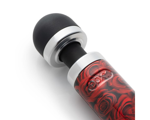 Вібромасажер DOXY Die Cast 3R ROSE PATTERN, дуже потужний, живлення 220В, металевий корпус