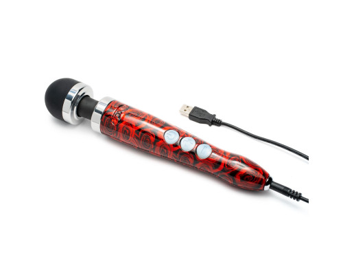 Вібромасажер DOXY Die Cast 3R ROSE PATTERN, дуже потужний, живлення 220В, металевий корпус