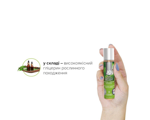 Змазка на водній основі System JO H2O — Green Apple (30 мл) без цукру, рослинний гліцерин