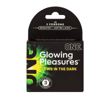 Презервативи ONE Glowing Pleasures 3 шт, картонна коробка