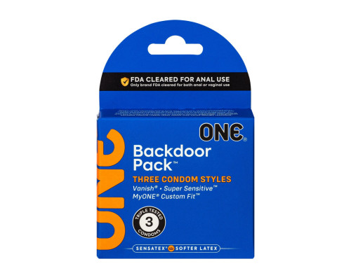 Презервативи ONE Backdoor 3 шт, картонна коробка