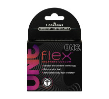 Презервативи ONE Flex Graphene Condom 3 шт, картонна коробка