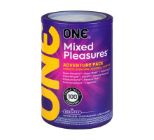 Набір презервативів ONE Mixed Pleasures 100 шт, мегапак тюб