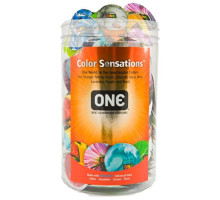 Набір презервативів ONE Color Sensations 100 шт, мегапак тюб