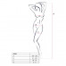 Бодистокинг Passion BS047 white, комбинезон, имитация топа, чулок и пояса