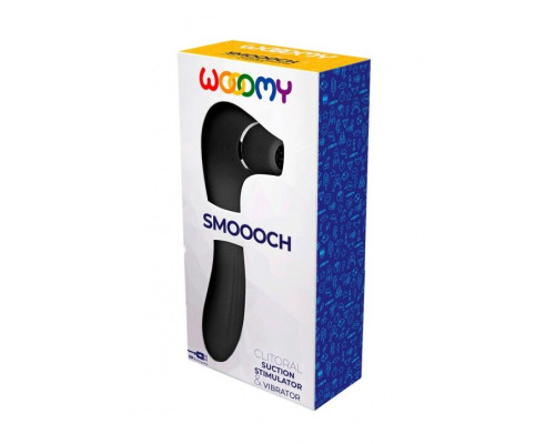 Wooomy Smoooch Black Clitoral Suction & Vibration - вакуумний вібратор чорний