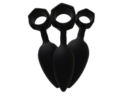 Набір анальних пробок Bathmate Anal Training Plugs, діаметр 2,5 см - 3,1см - 3,8см