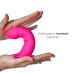 Ділдо з присоскою Adrien Lastic Hitsens 2 Pink, відмінно для страпону, макс діаметр 4см, довжина 16,7см