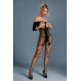 Бодистокинг Caprice Lingerie Model 09 One size Black, открытый доступ, имитация чулок
