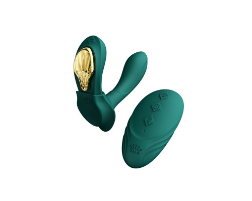 Смарт-вібратор у трусики Zalo — AYA Turquoise Green, насадка та пульт ДК