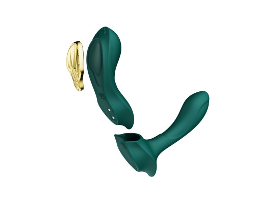 Смарт-вібратор у трусики Zalo — AYA Turquoise Green, насадка та пульт ДК
