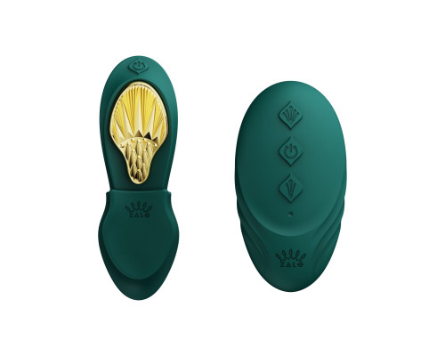 Смарт-вібратор у трусики Zalo — AYA Turquoise Green, насадка та пульт ДК