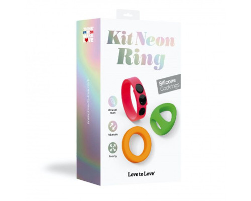 Набор ярких эрекционных колец Love To Love NEON RING KIT