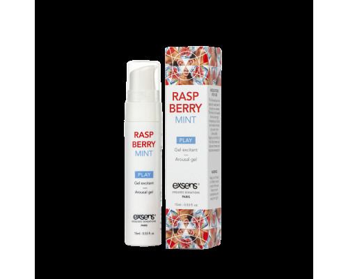 Стимулюючий гель EXSENS Kissable Raspberry Mint 15мл можна для поцілунків, охолоджуючий