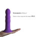 Ділдо з вібрацією Adrien Lastic Hitsens 3 Purple, відмінно для страпону, діаметр 4см, довжина 18,2см