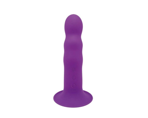 Ділдо з вібрацією Adrien Lastic Hitsens 3 Purple, відмінно для страпону, діаметр 4см, довжина 18,2см