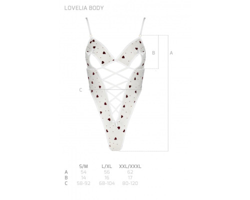 Еротичний боді з малюнком LOVELIA BODY white L/XL - Passion