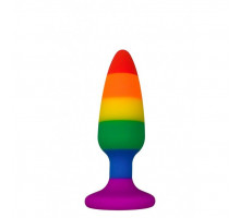 Анальна пробка Wooomy Hiperloo Silicone Rainbow Plug S
