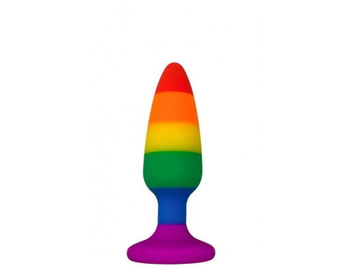 Анальна пробка Wooomy Hiperloo Silicone Rainbow Plug S