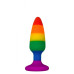 Анальна пробка Wooomy Hiperloo Silicone Rainbow Plug S