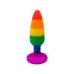 Анальна пробка Wooomy Hiperloo Silicone Rainbow Plug S
