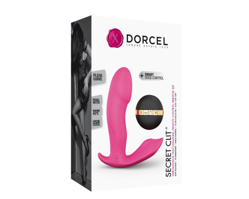 Вібратор Dorcel Secret Clit з підігрівом і пультом ДК, можна під одяг, голосове керування