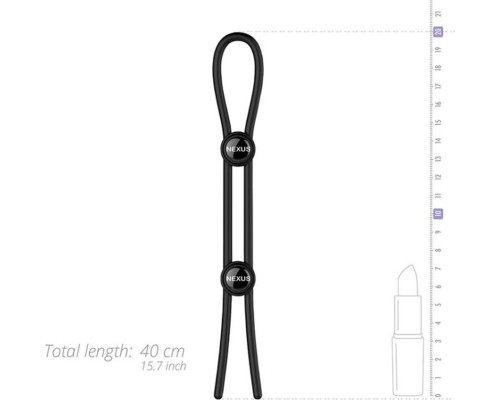 Эрекционное кольцо Nexus FORGE Double Adjustable Lasso - Black