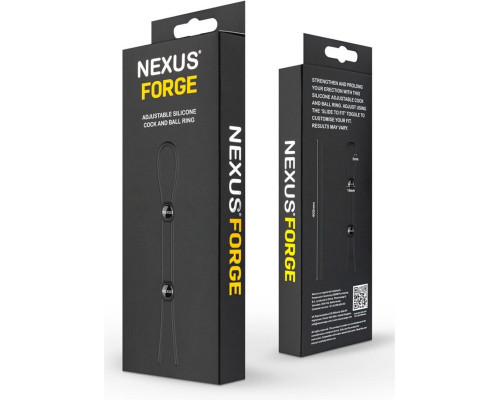 Эрекционное кольцо Nexus FORGE Double Adjustable Lasso - Black