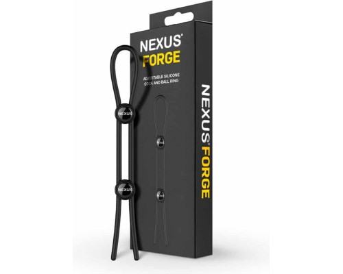 Эрекционное кольцо Nexus FORGE Double Adjustable Lasso - Black