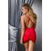 Сорочка приталена з відкритою спиною LENA CHEMISE red 4XL/5XL - Passion, трусики