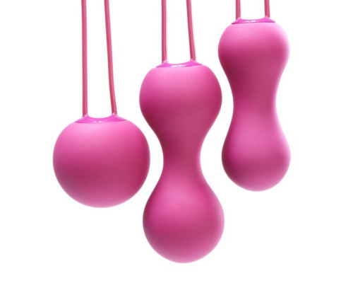Набір вагінальних кульок Je Joue - Ami Fuchsia, діаметр 3,8-3,3-2,7см, вага 54-71-100гр