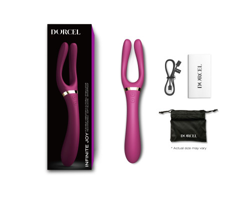 Dorcel INFINITE JOY PLUM - вібратор для пар багатофункціональний малиновий