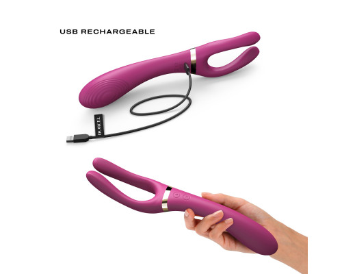 Dorcel INFINITE JOY PLUM - вібратор для пар багатофункціональний малиновий