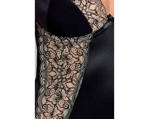Корсет с пажами MONTANA CORSET black L/XL - Passion Exclusive, трусики