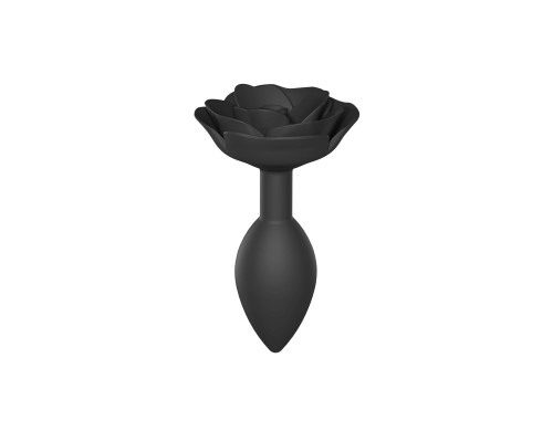Силіконова анальна пробка Love To Love OPEN ROSES L SIZE - BLACK ONYX