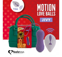 Вагінальні кульки з рухами вгору-вниз FeelzToys Motion Love Balls Jivy з пультом ДК