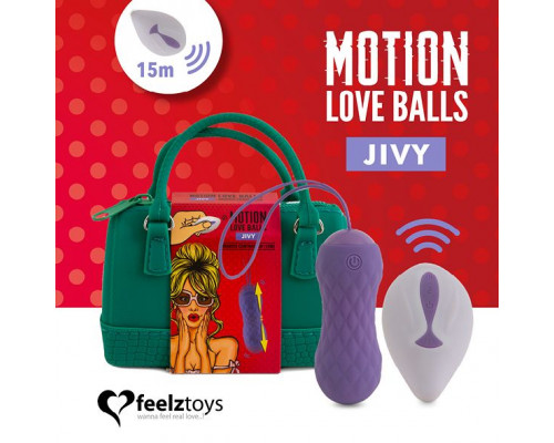 Вагінальні кульки з рухами вгору-вниз FeelzToys Motion Love Balls Jivy з пультом ДК
