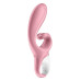 Смартвібратор-кролик Satisfyer Hug Me Pink, 2 мотори, діаметр 4,2см, широка кліторальна частина