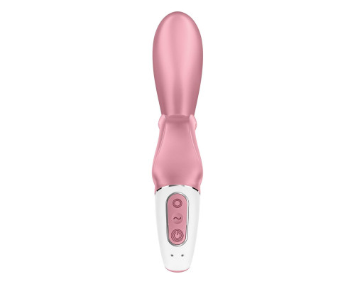 Смартвібратор-кролик Satisfyer Hug Me Pink, 2 мотори, діаметр 4,2см, широка кліторальна частина