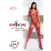 Ажурный бодистокинг с имитацией чулок Passion BS074 red